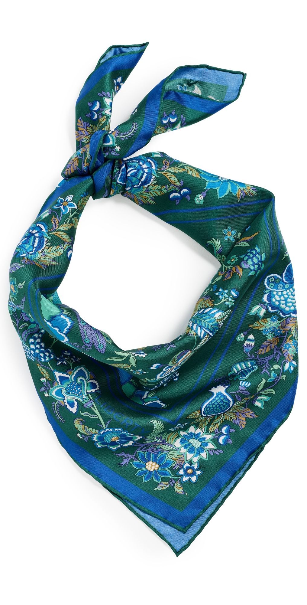 LIBERTY Tree of Life Silk Scarf Dark Green One Size