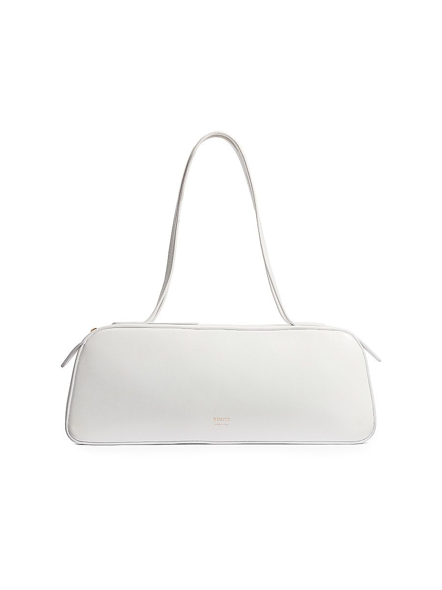 Women's Simona Leather Shoulder Bag - Optic White