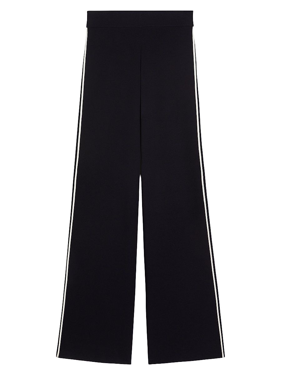 Women's Stretch Viscose Trousers - Navy - Size XL