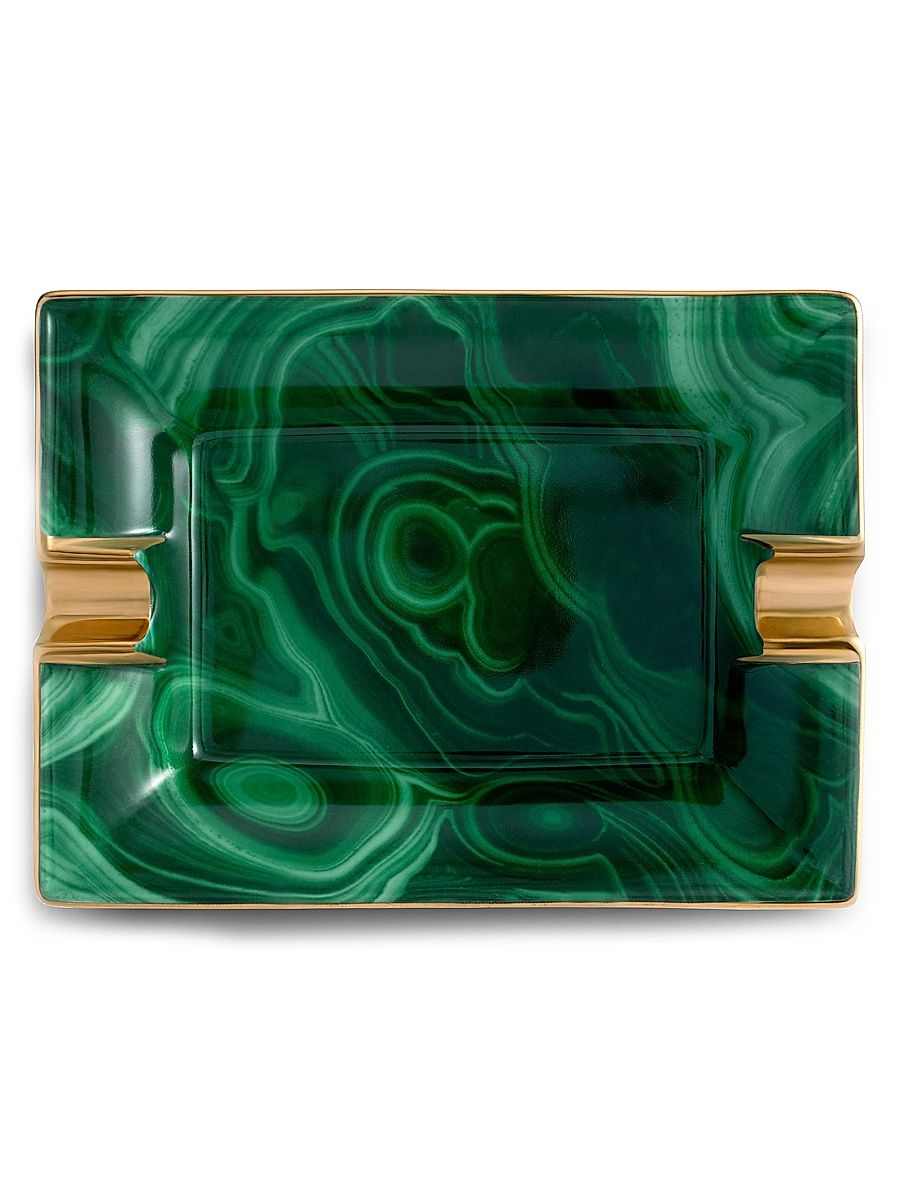 Malachite Porcelain Ashtray - Blue