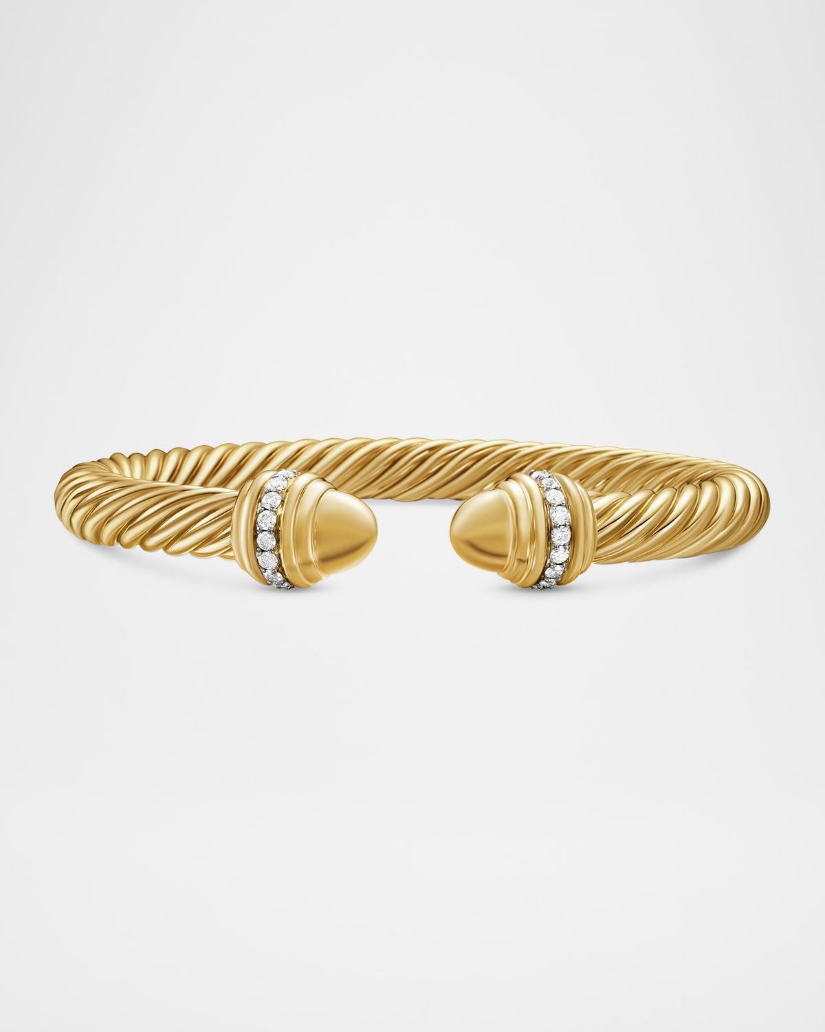 Cable Bracelet with Diamonds in 18K Gold
