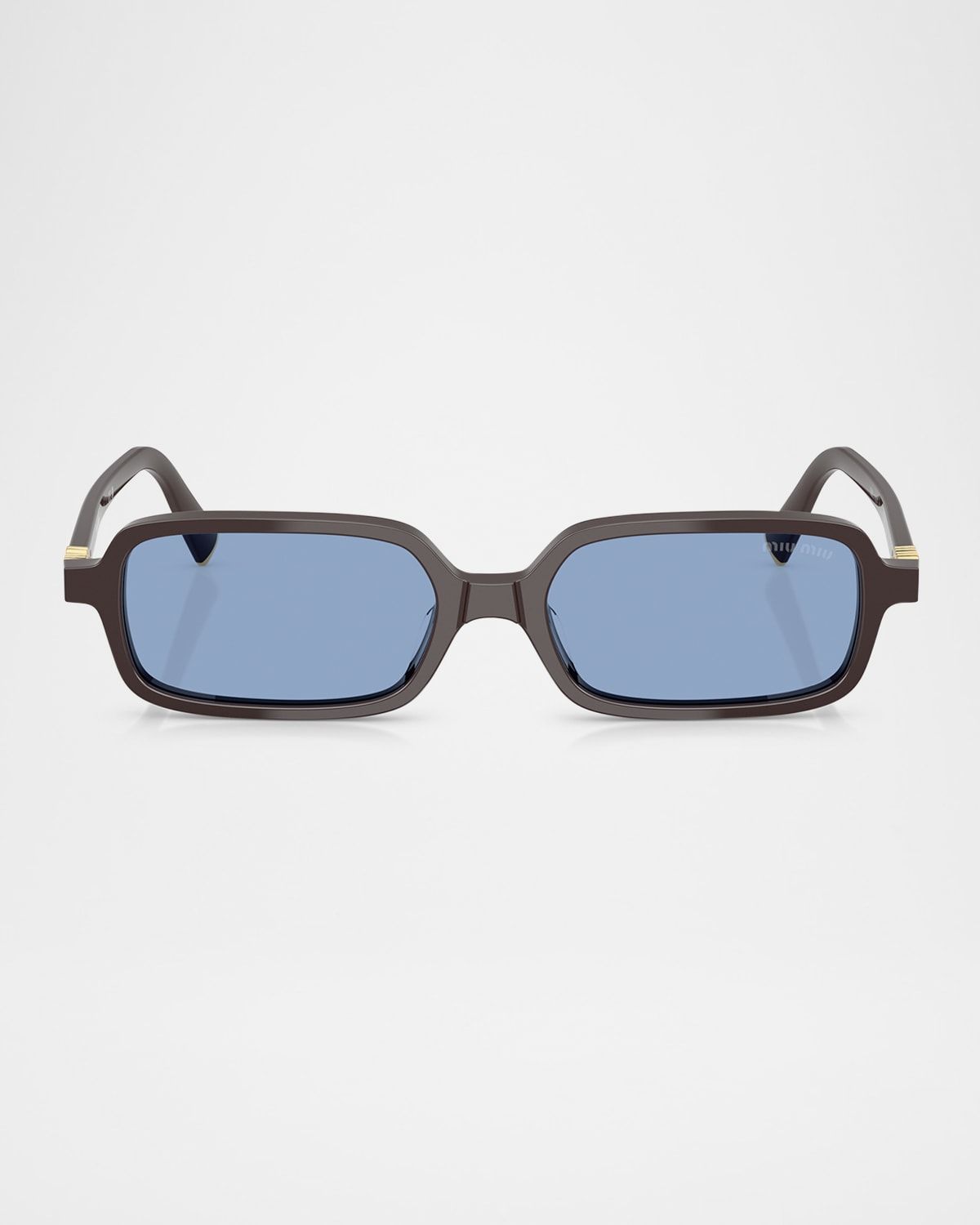 Logo Acetate Rectangle Sunglasses