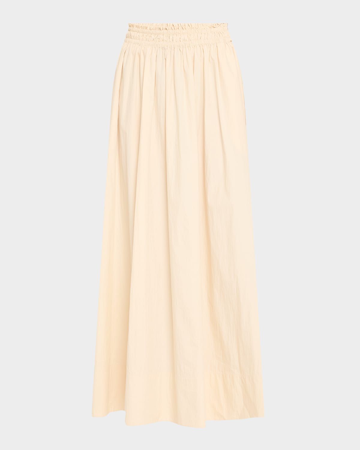 Ruched A-Line Maxi Skirt