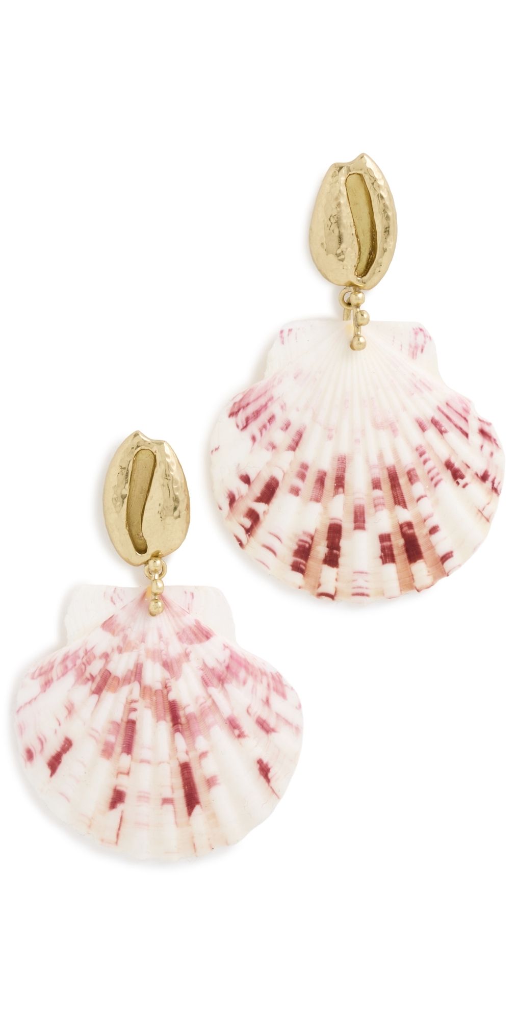 Ulla Johnson Mixed Shell Drop Earrings Pink Shell One Size