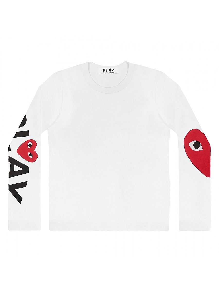 Women's Play Logo Long-Sleeve T-Shirt - White - Size Large