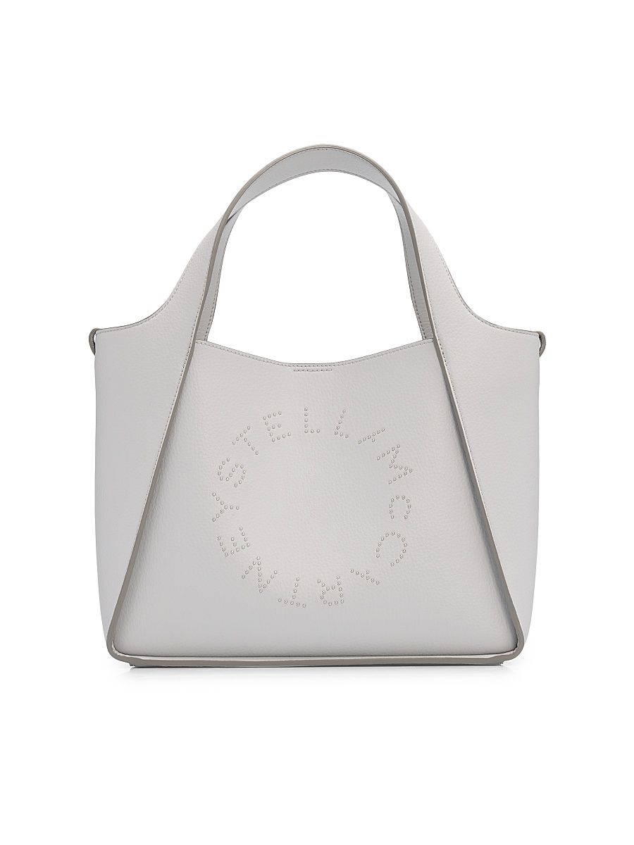 Women's Logo Grainy Alter Mat Crossbody Tote Bag - Pearl Grey