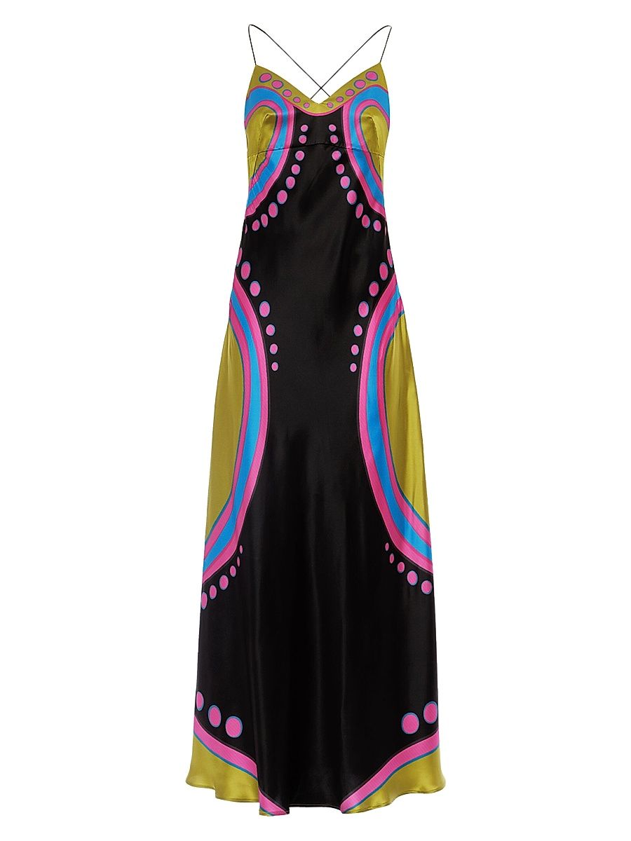 Women's Eros Slip Dress - Spritz Placee Black - Size XS