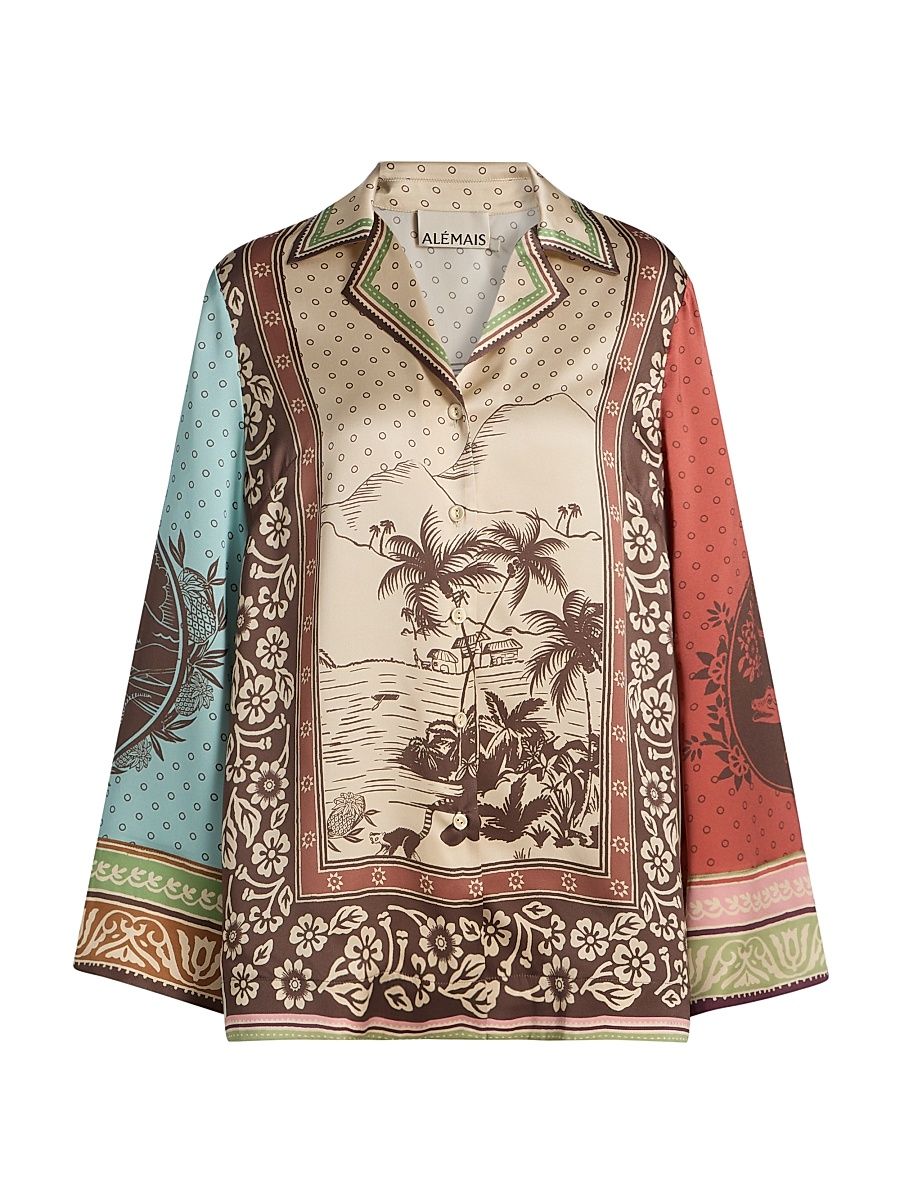 Women's Alberta Relaxed Silk Shirt - Size 8