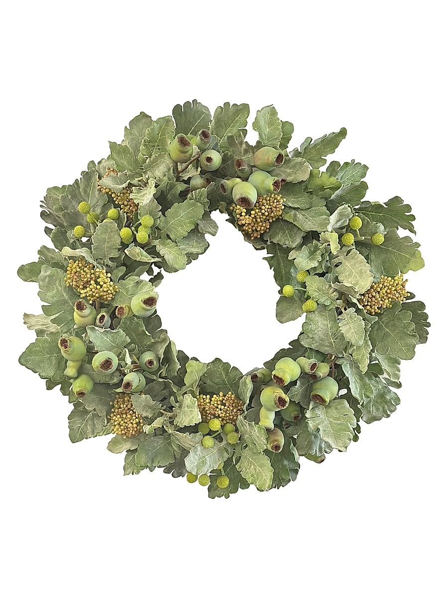Everyday Newness Refresh Imitation Dusty Miller Wreath - Green