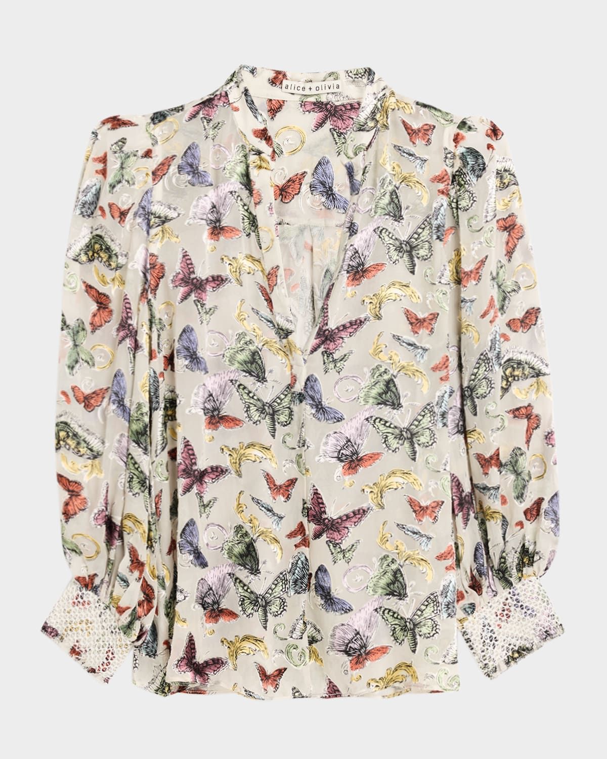 Sheila Butterfly-Print Blouse