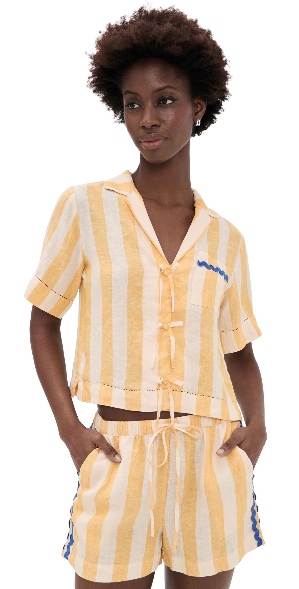 Birds of Paradis Inez Faro Stripe Shirt Faro Stripes M