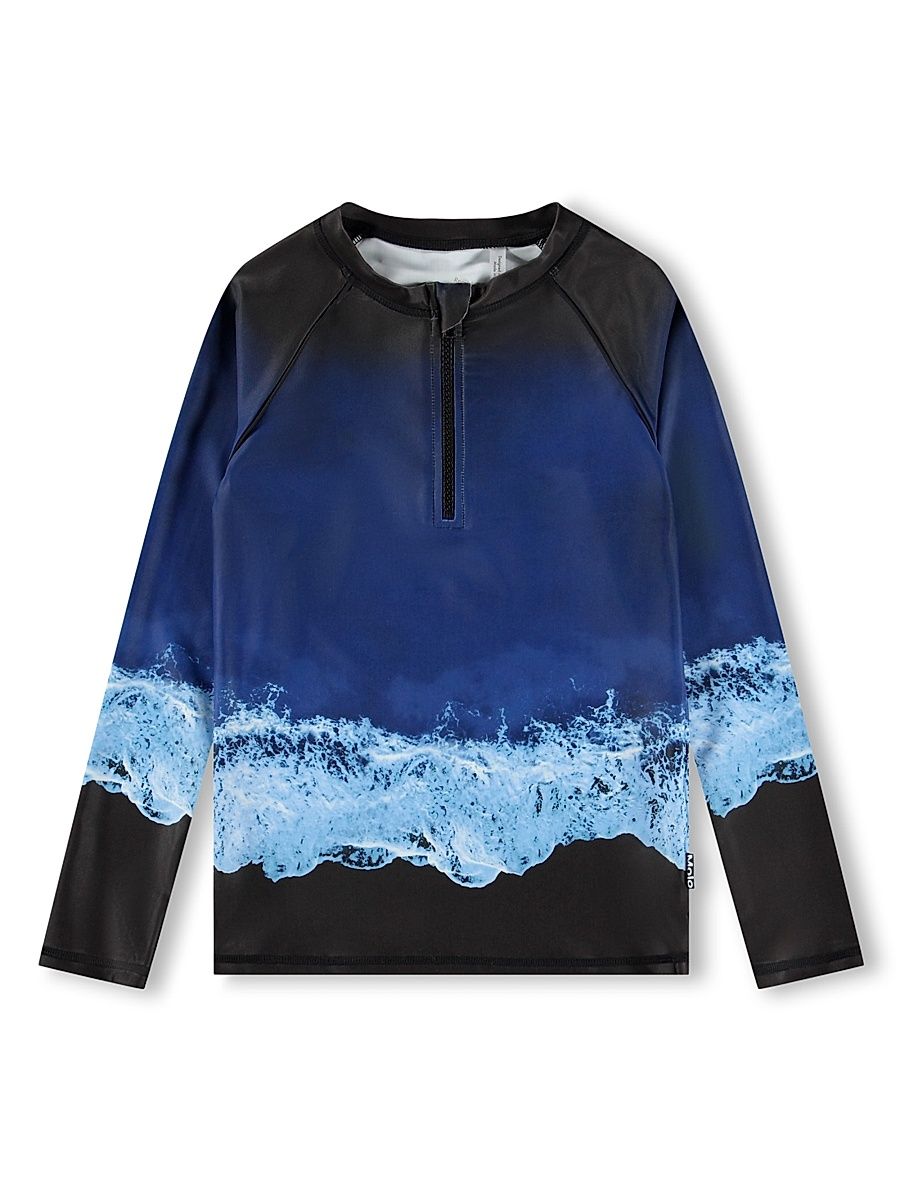 Little Boy's & Boy's Long-Sleeve Rashguard Top - Big Ocean - Size 7