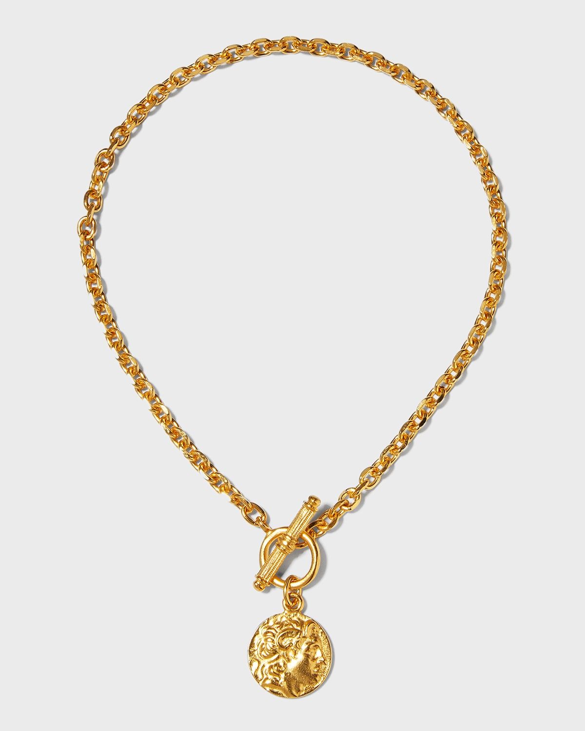 Gold Coin Toggle Necklace