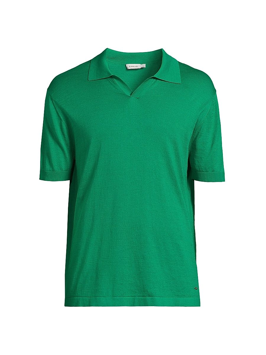 Men's Conan Cotton-Blend Polo Shirt - Sea Green - Size Small