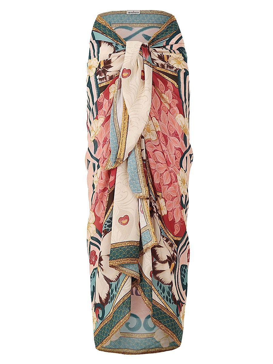 Women's Radical Sunrise Marine Plume Printed Wrap Sarong