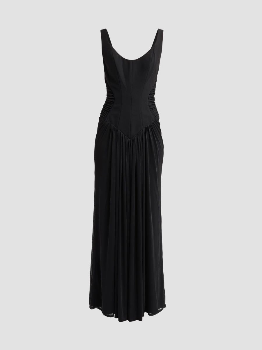 Black Halo Women's Ardenna Ruched Gown - Black - Size 14