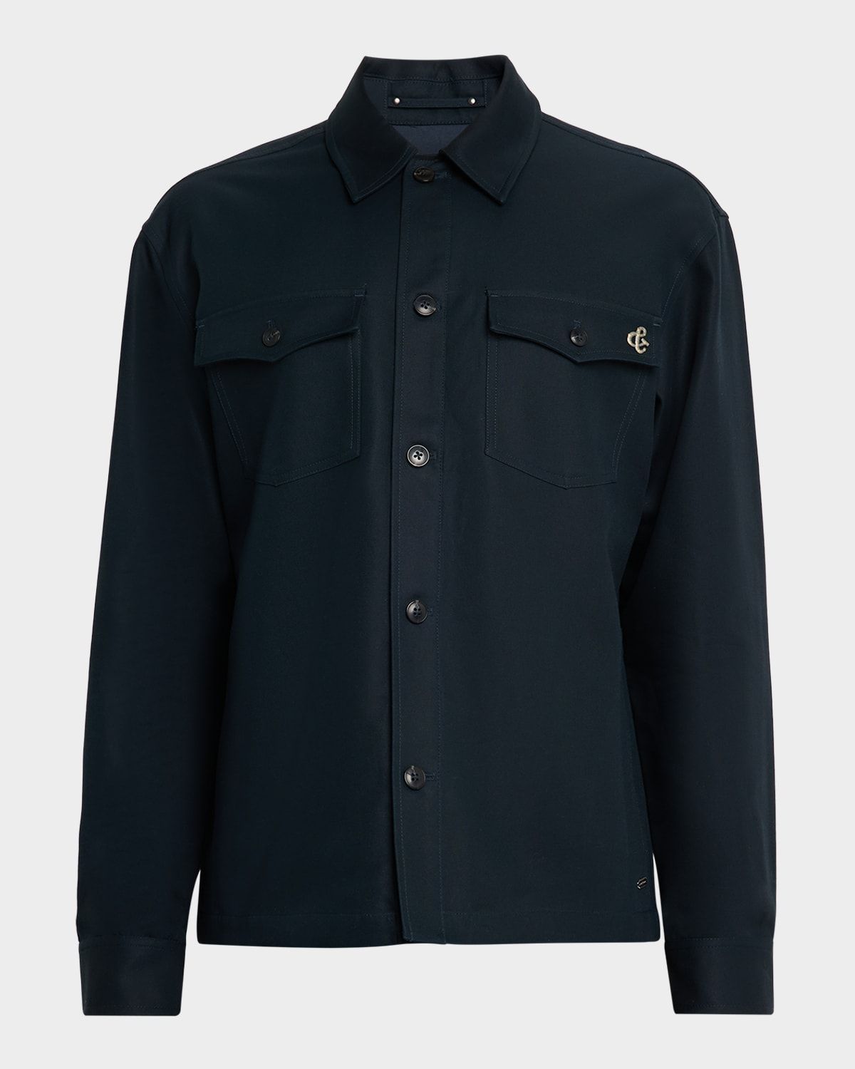 Men & apos;s Cotton Flap-Pocket Overshirt
