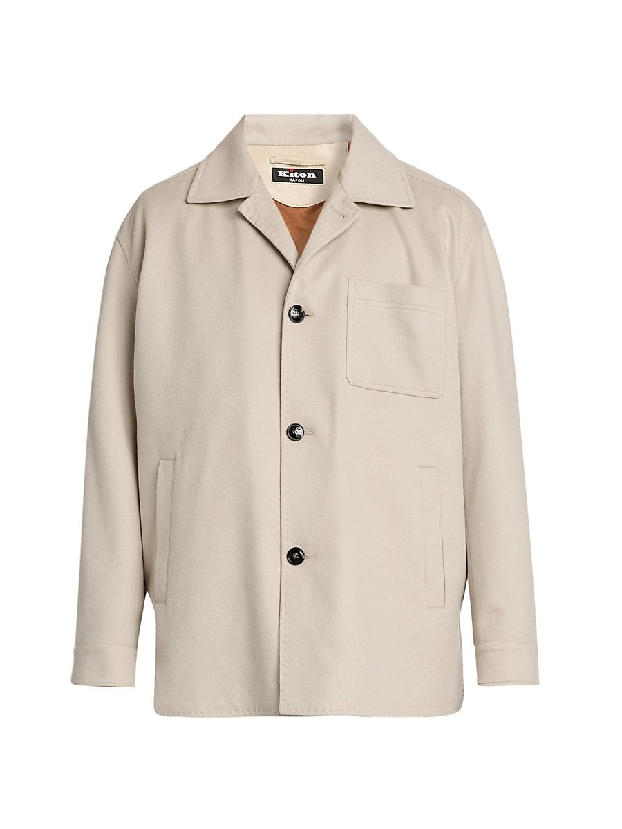 Men's Cashmere Outdoor Jacket - Sage - Size 38