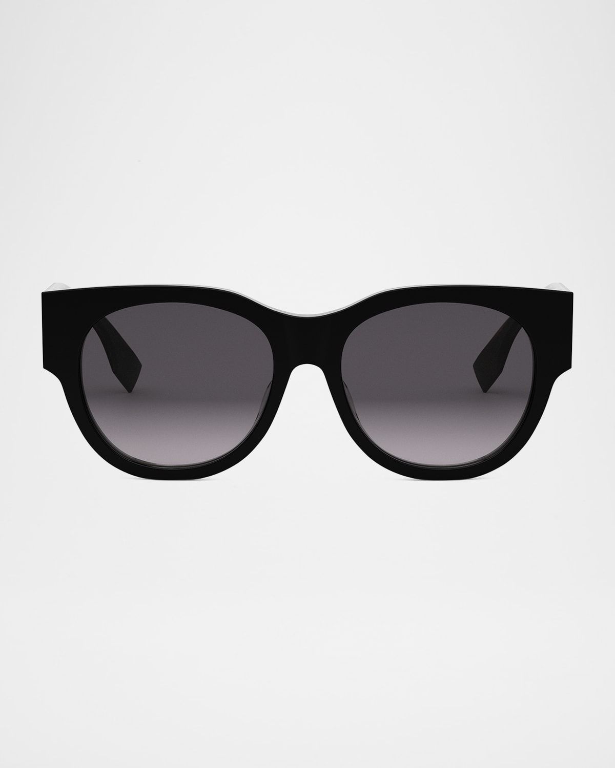 Baguette Logo Round Acetate & Nylon Sunglasses