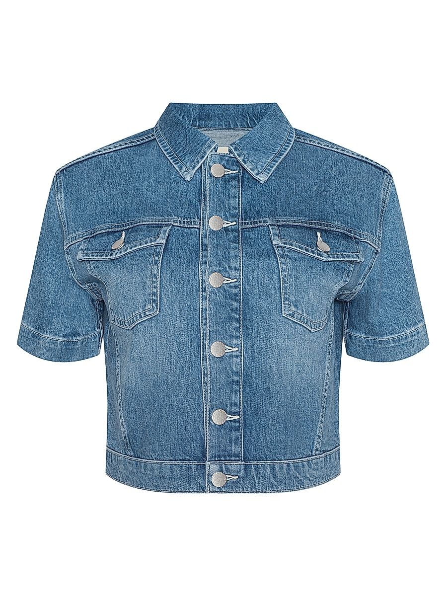 Women's Kirstie Jean Crop Shirt Jacket - Calabasas - Size XL