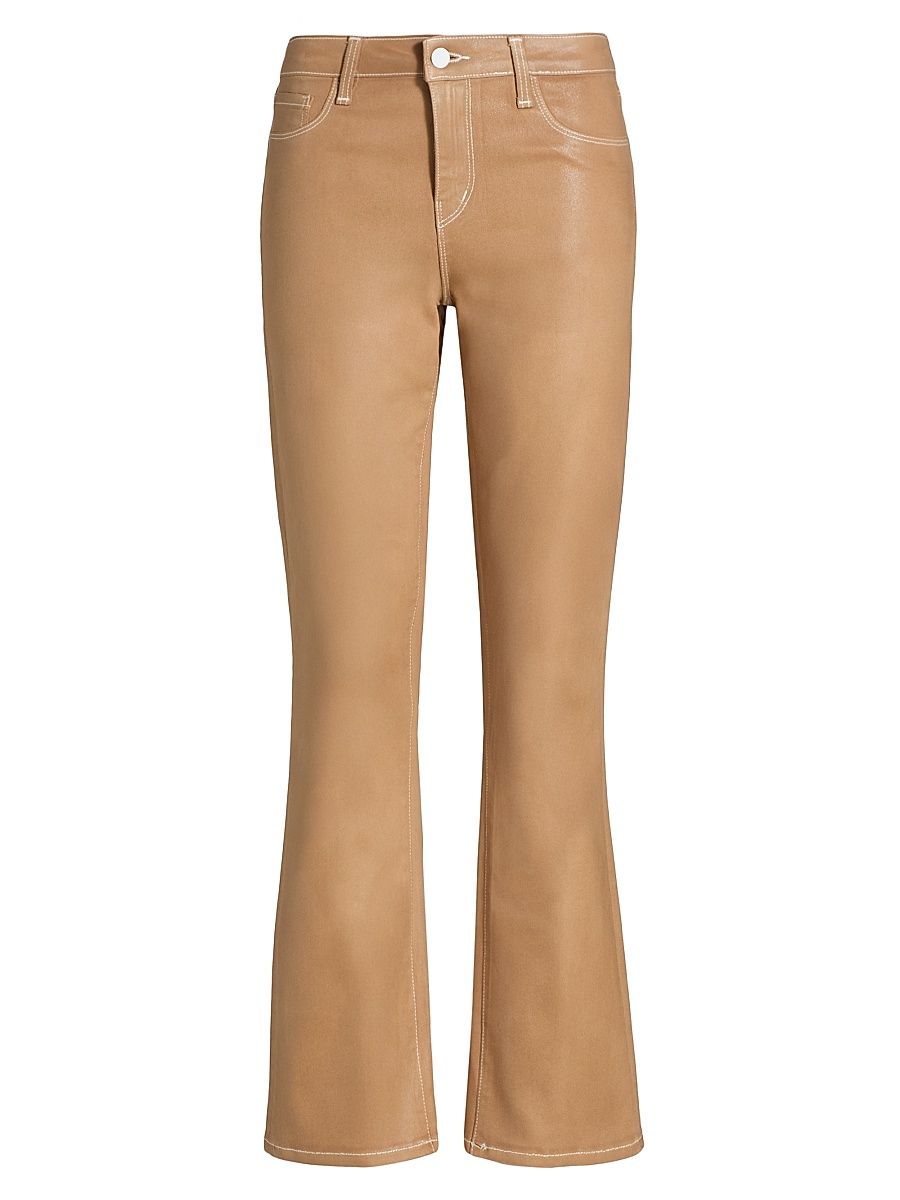 Women's Tati High-Rise Boot-Cut Crop Jeans - Light Chai Latte - Size 31
