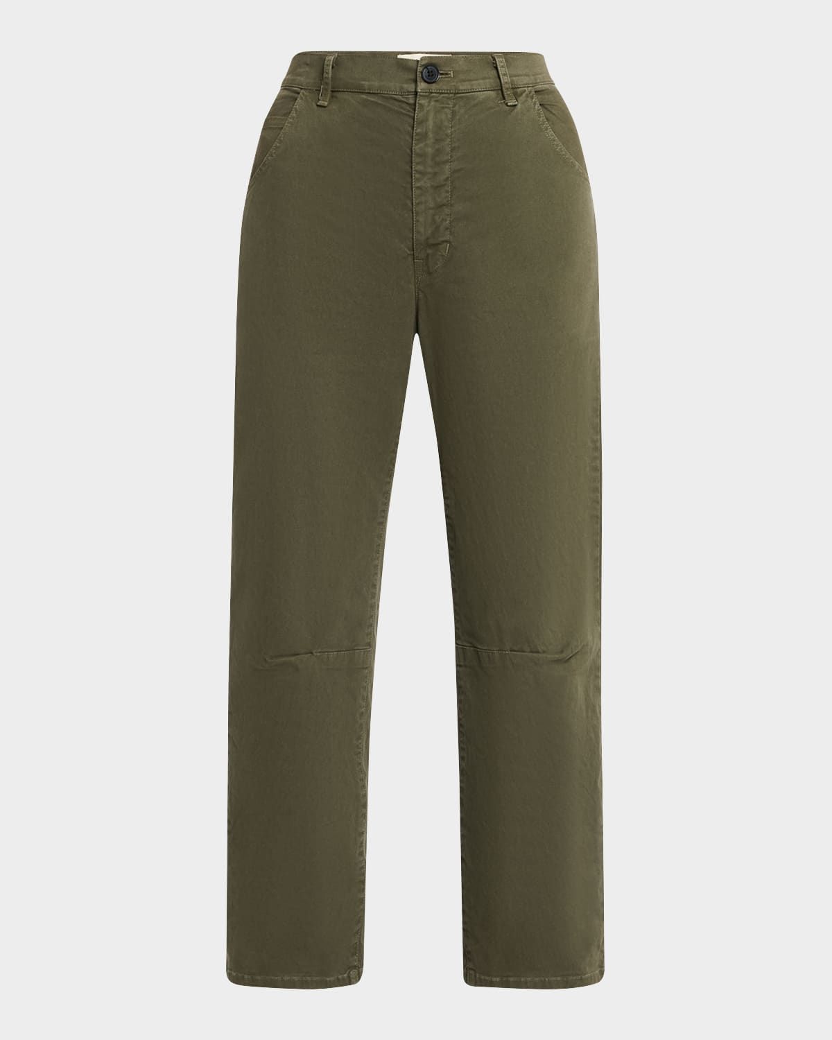Emerson Brushed Cotton Barrel-Leg Crop Pants