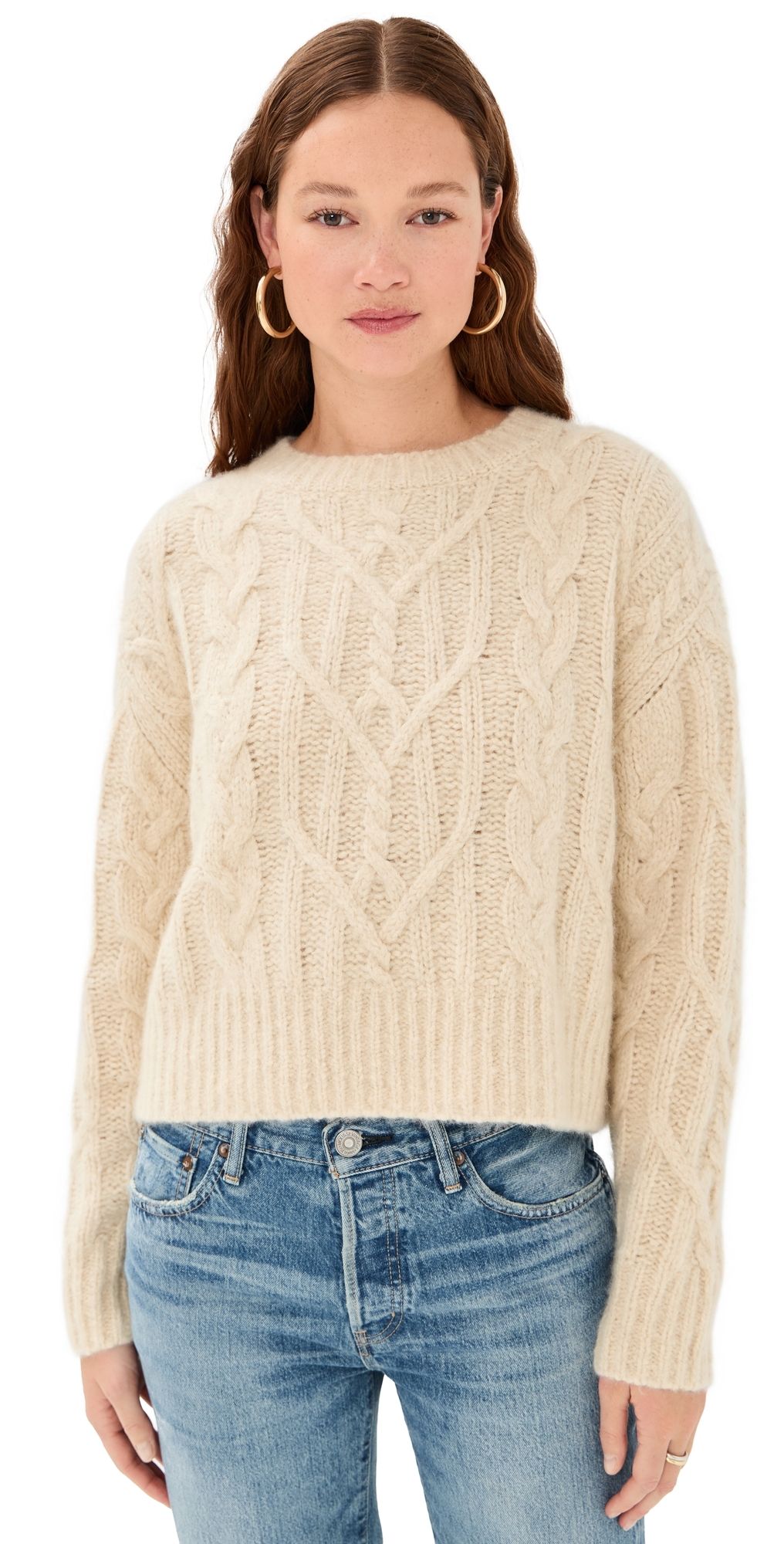 Nili Lotan Ashley Cashmere Sweater Beige Melange M