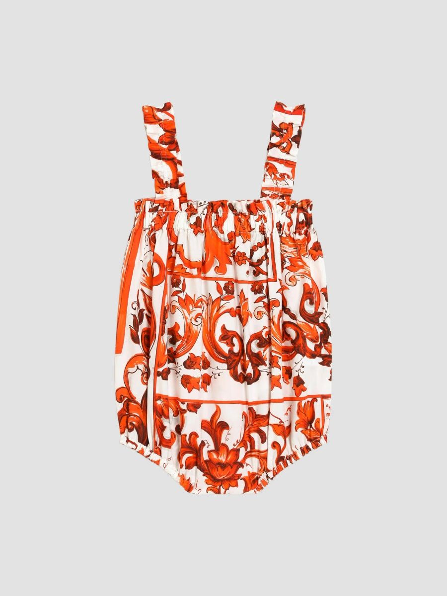 Dolce & Gabbana Girl's Baby Girl's Printed Romper - Mix Maioliche - Size 18 Months