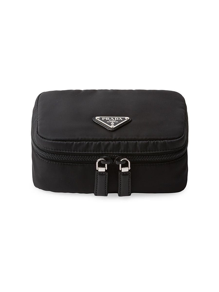 Men's Small Re-Nylon Zipper Pouch - Black