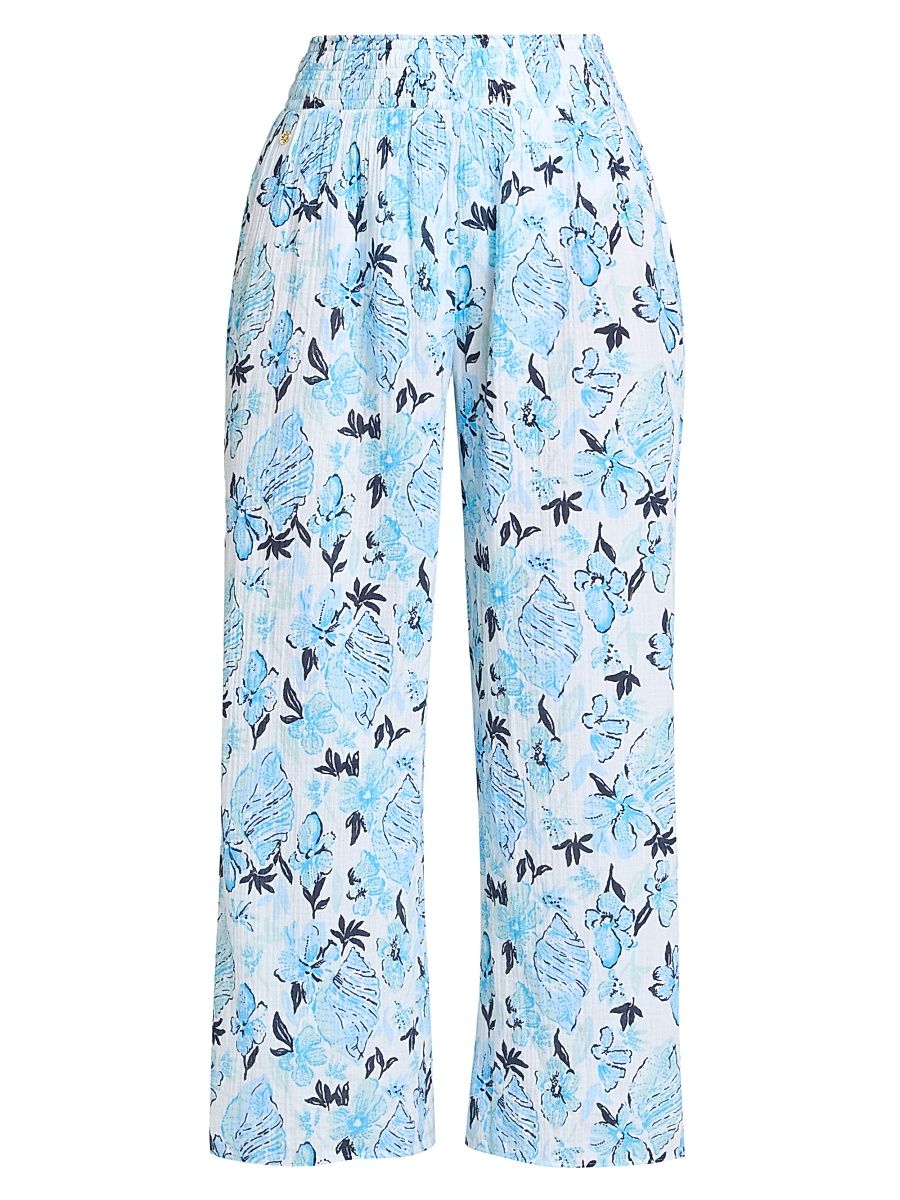 Women's Enzo Seahsell Coverup Pants - White Multi - Size XL