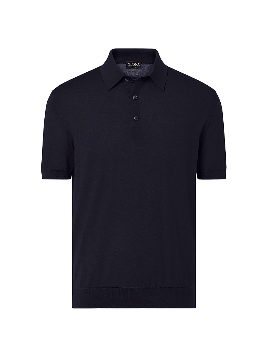 Men's 15milmil15 Wool Polo Shirt - Navy Blue - Size 46