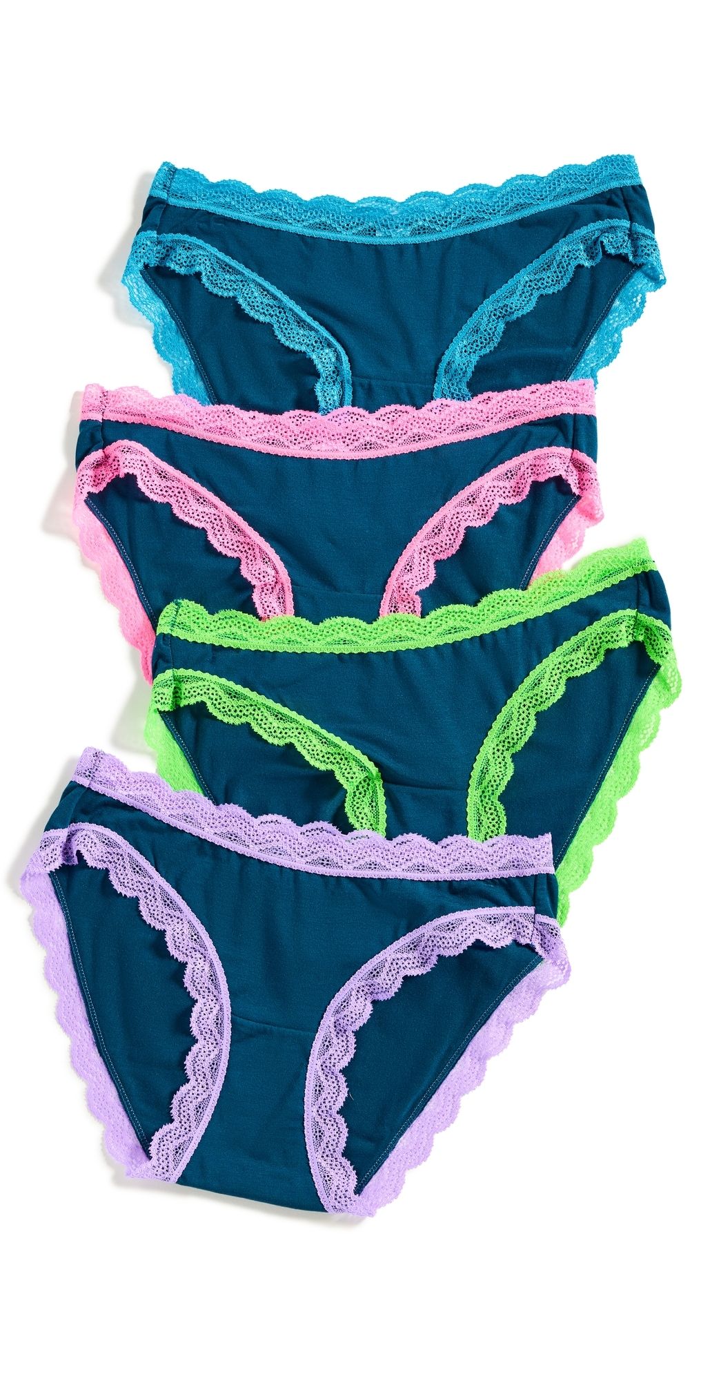 Stripe & Stare The Original Knicker 4 Pack Midnight Neon 3X