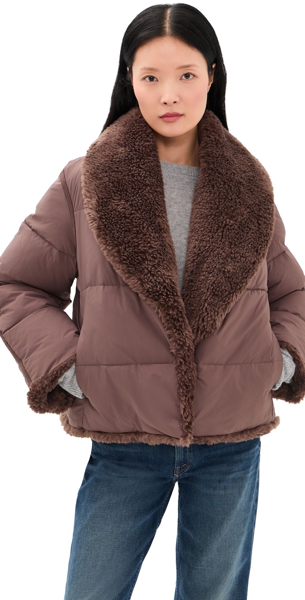 UGG Wylda Puffer Jacket Burnt Cedar M