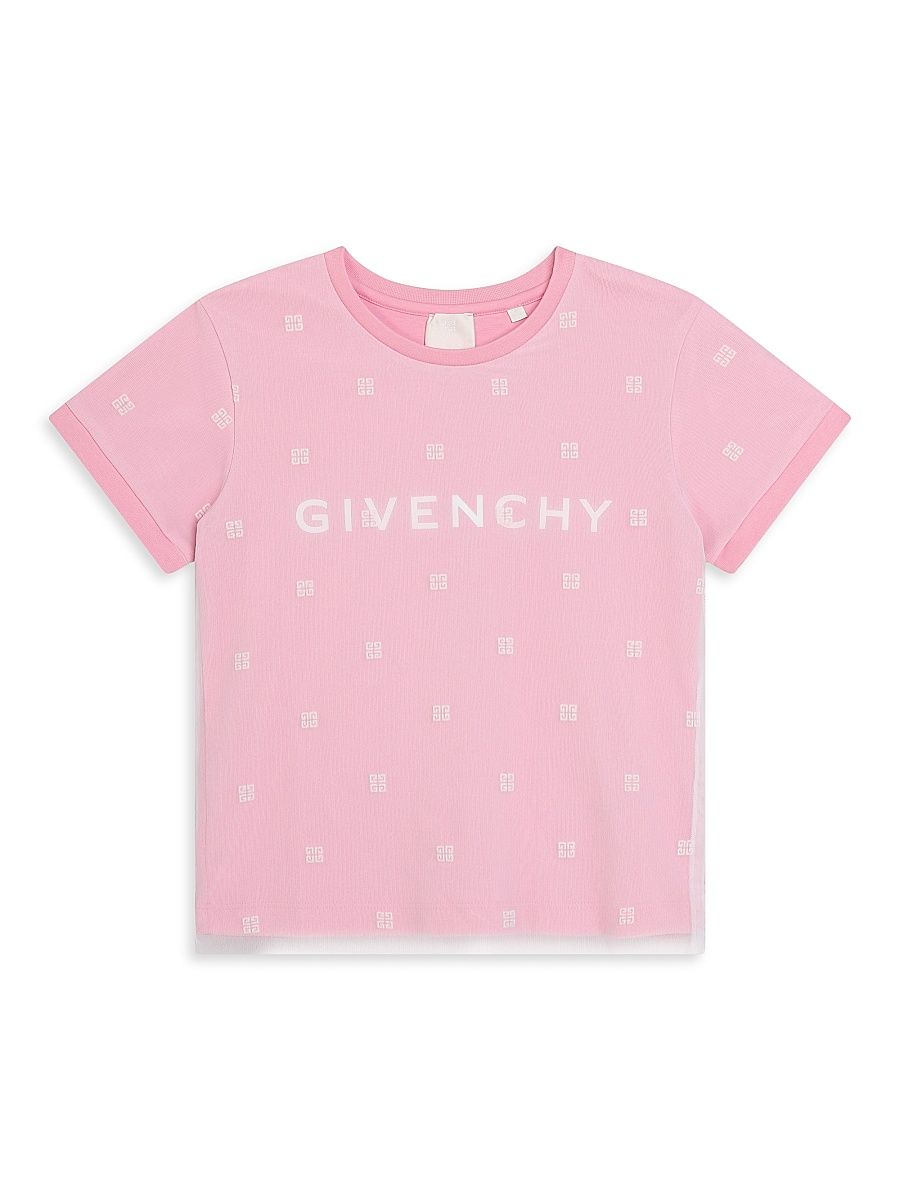 Baby Girl's Logo Mesh Metal T-Shirt - Pink - Size 5