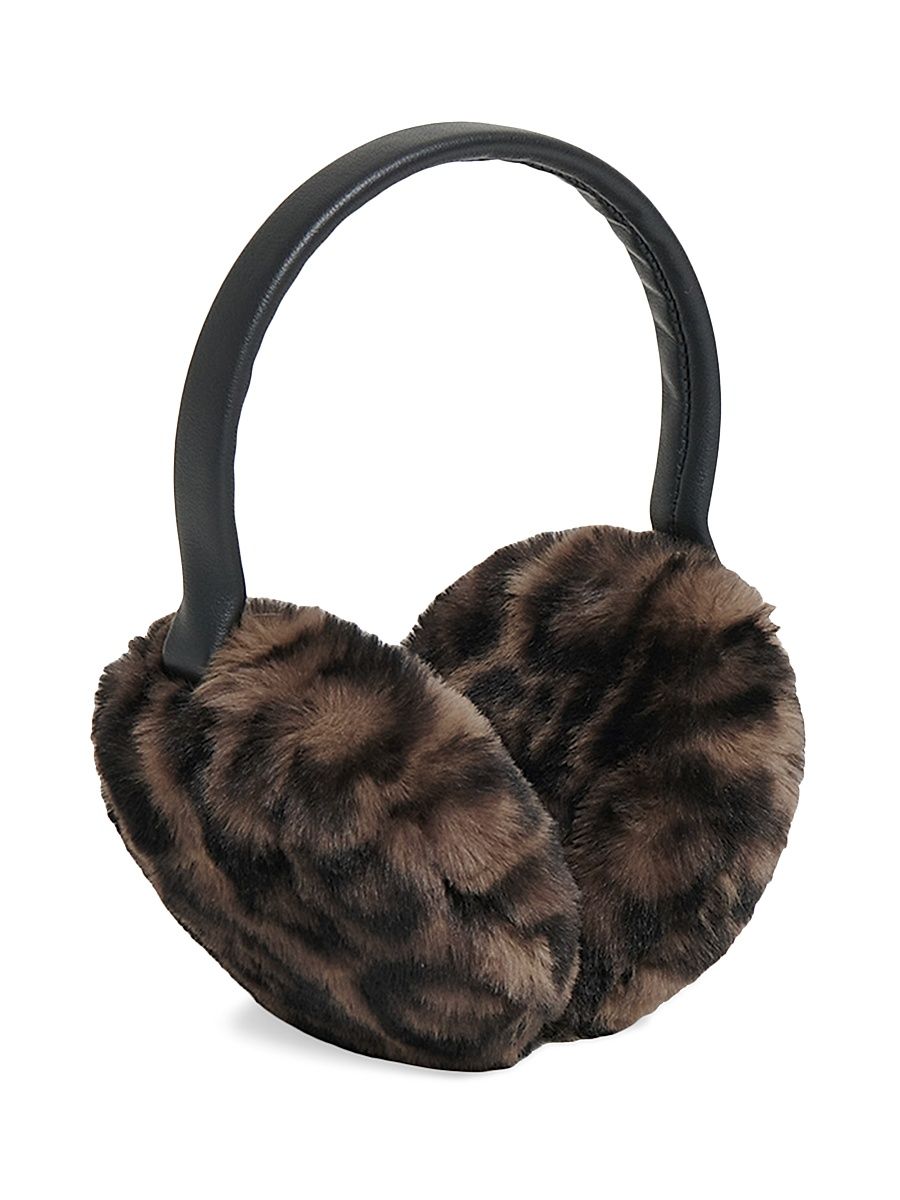 Women's Esme Faux-Fur Earmuffs - Dark Leopard