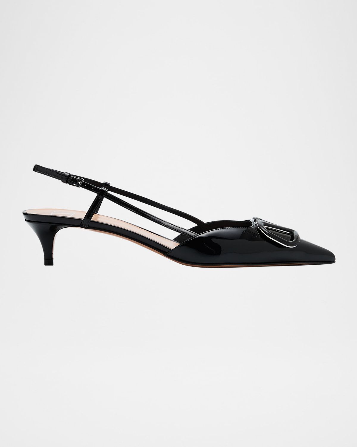 VLogo Patent Kitten Slingback Pumps
