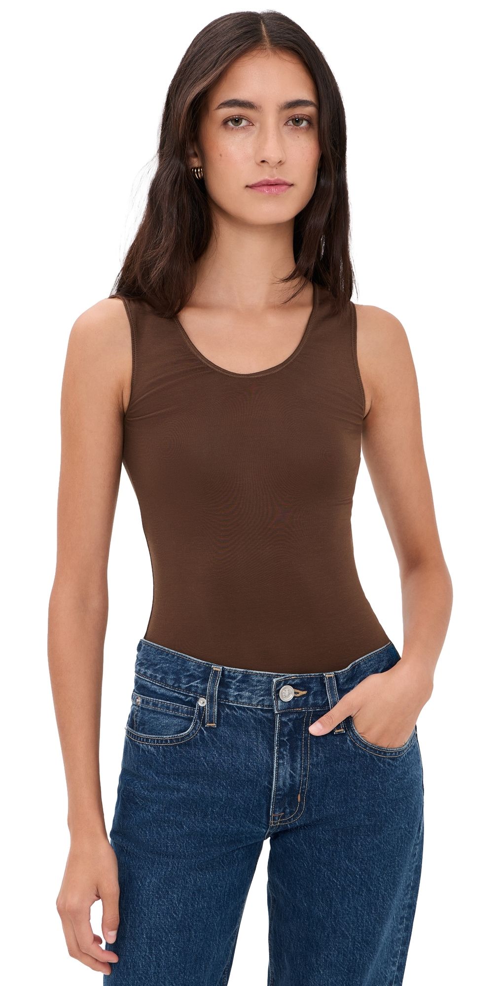 Renggli Scoop Neck Tank Chocolate L
