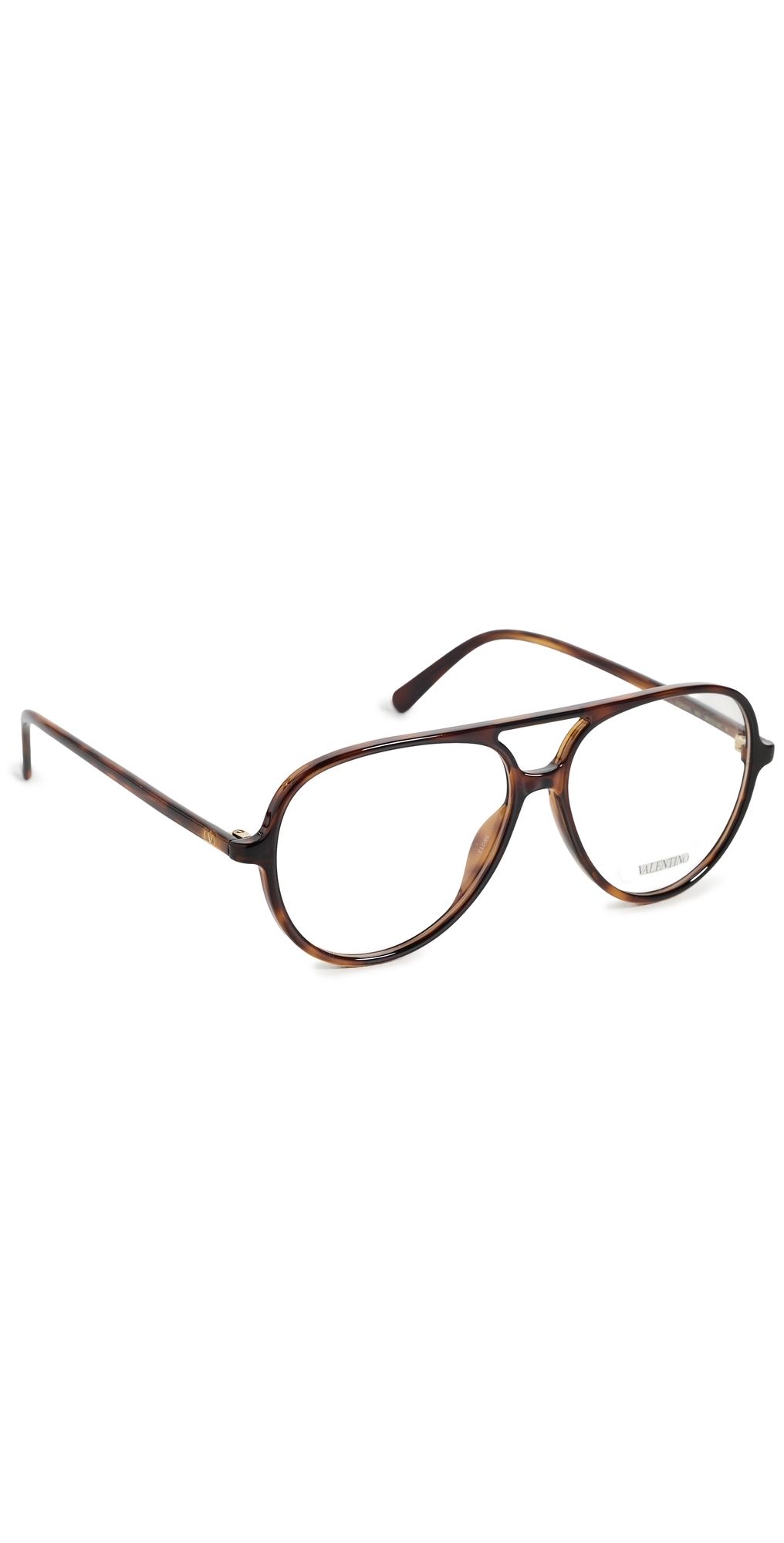 Valentino Ultralight V Logo Eyeglasses HAVANA-HAVANA-TRANSPARENT One Size