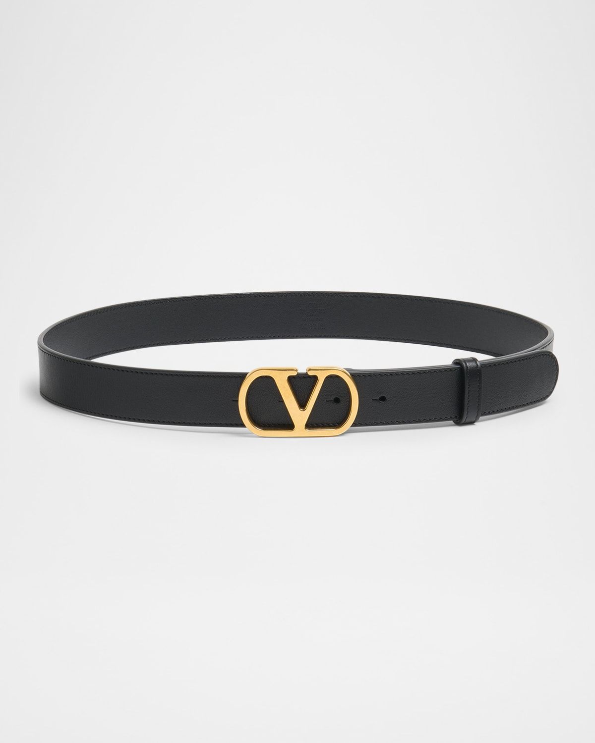 VLogo Signature Leather Belt, 30mm