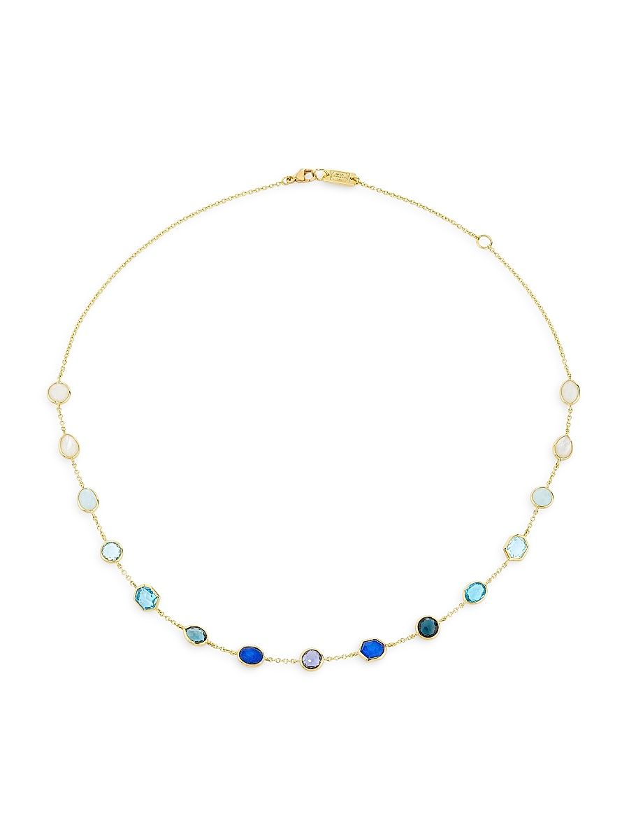 Women's Rock Candy 18K Yellow Gold & Multi-Gemstone Station Necklace - Mare