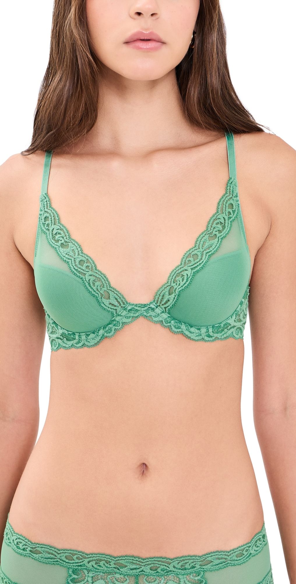 Natori Feathers Plunge T-Shirt Bra Frosty Spruce 32D