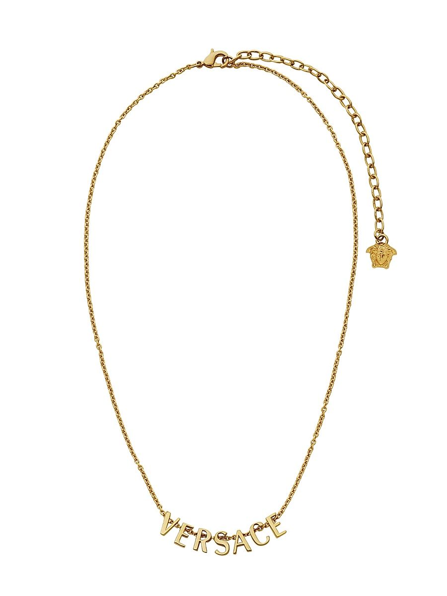 Women's Goldtone "Versace" Necklace - Versace Gold