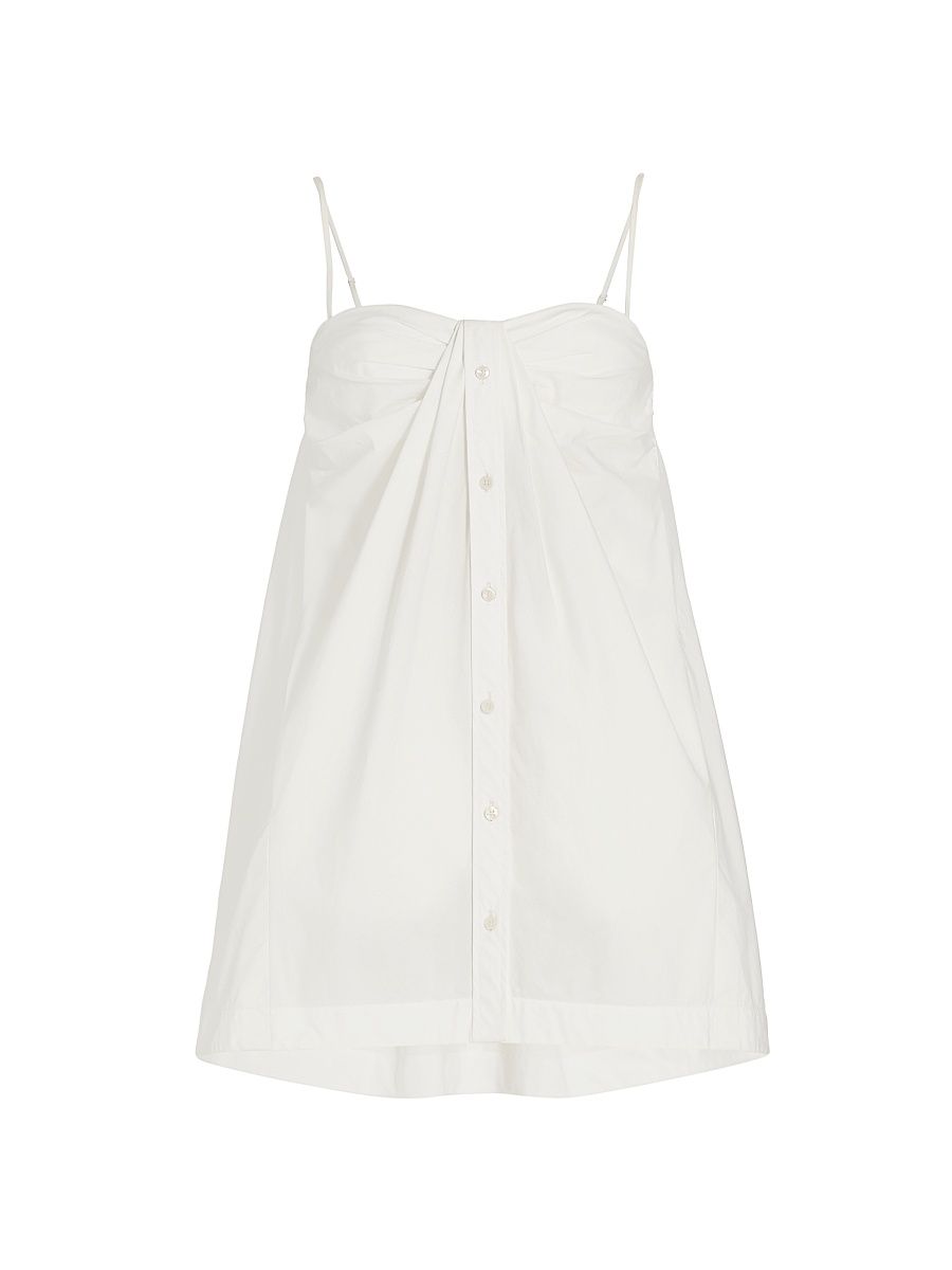 Women's Kendall Pleated Mini Shirtdress - White - Size 12
