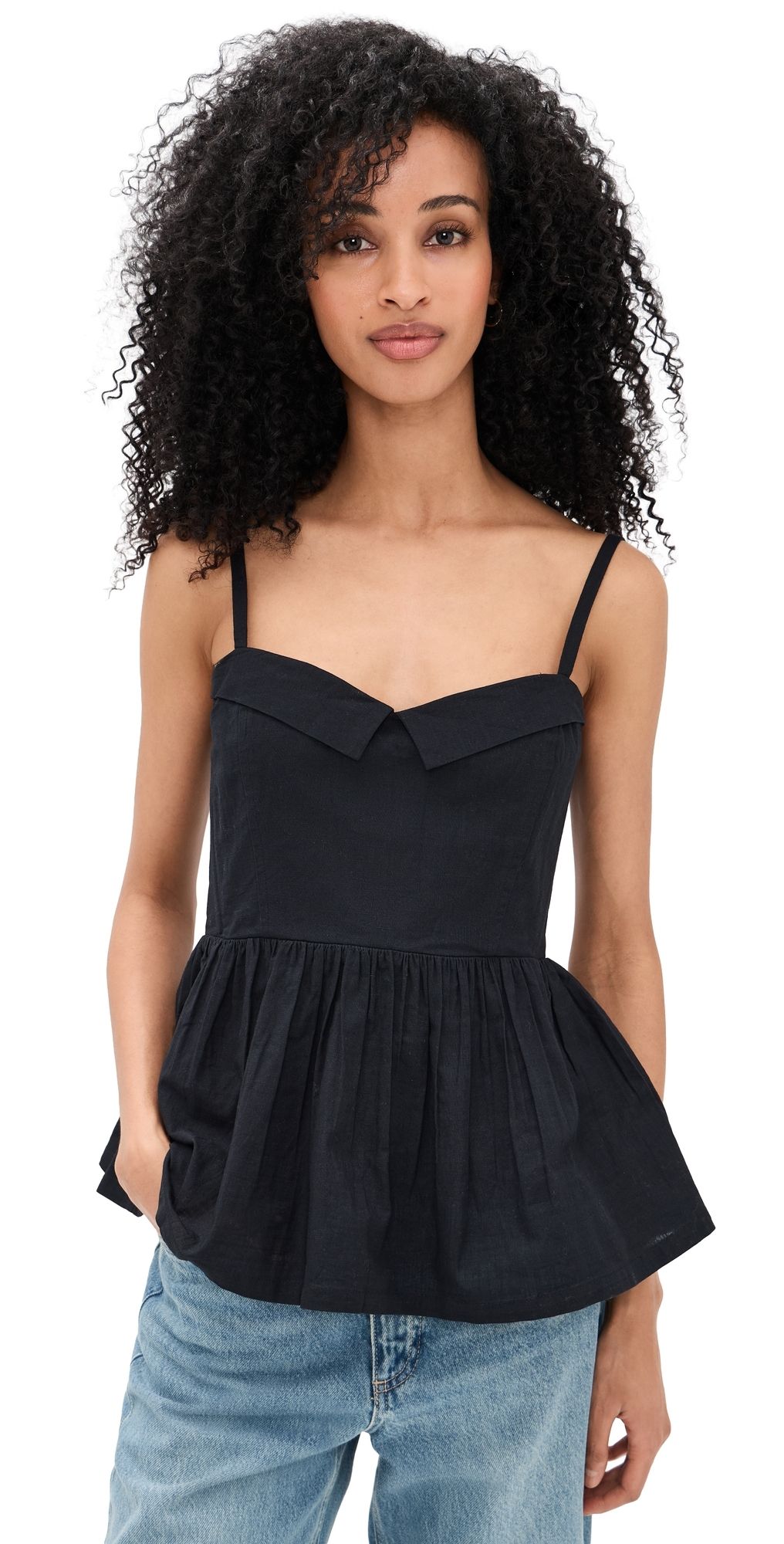 THE GREAT. The Verse Top Black 0