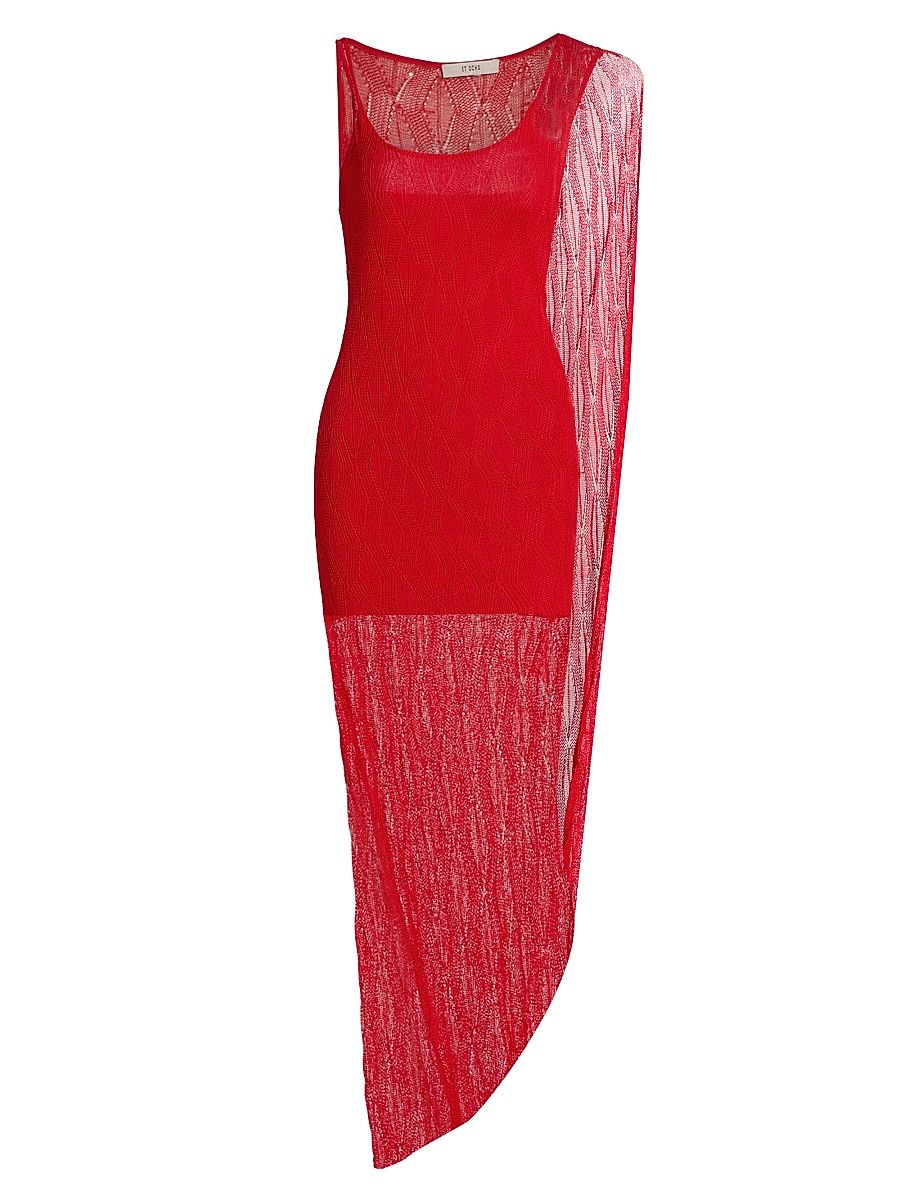 Women's Lane Knit Midi-Dress - Tomato - Size XL