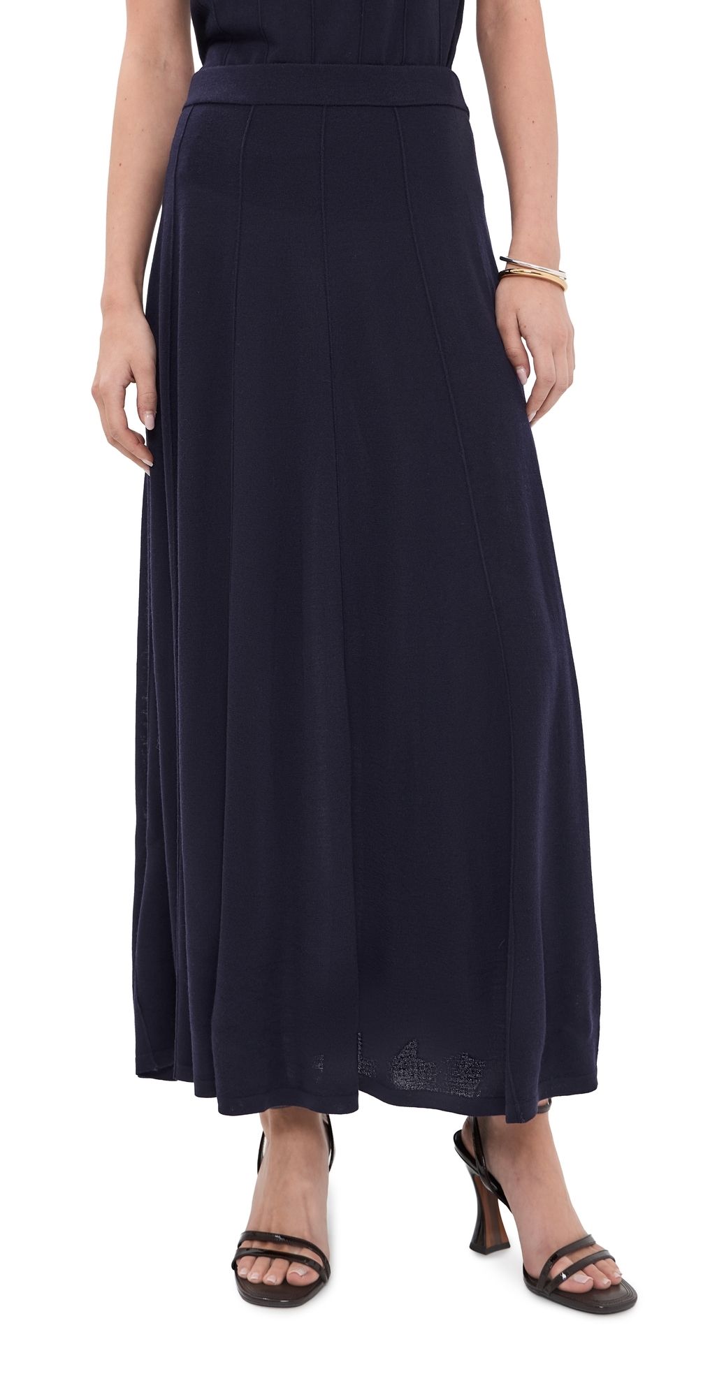 TWP Seamed Maxi Skirt Blue Nights M