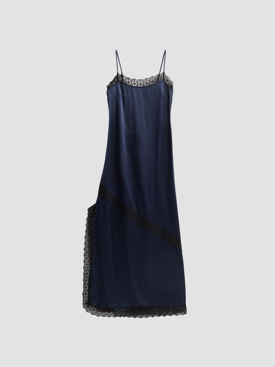 Women's Cata Stretch-Silk Maxi Dress - Blue - Size 14