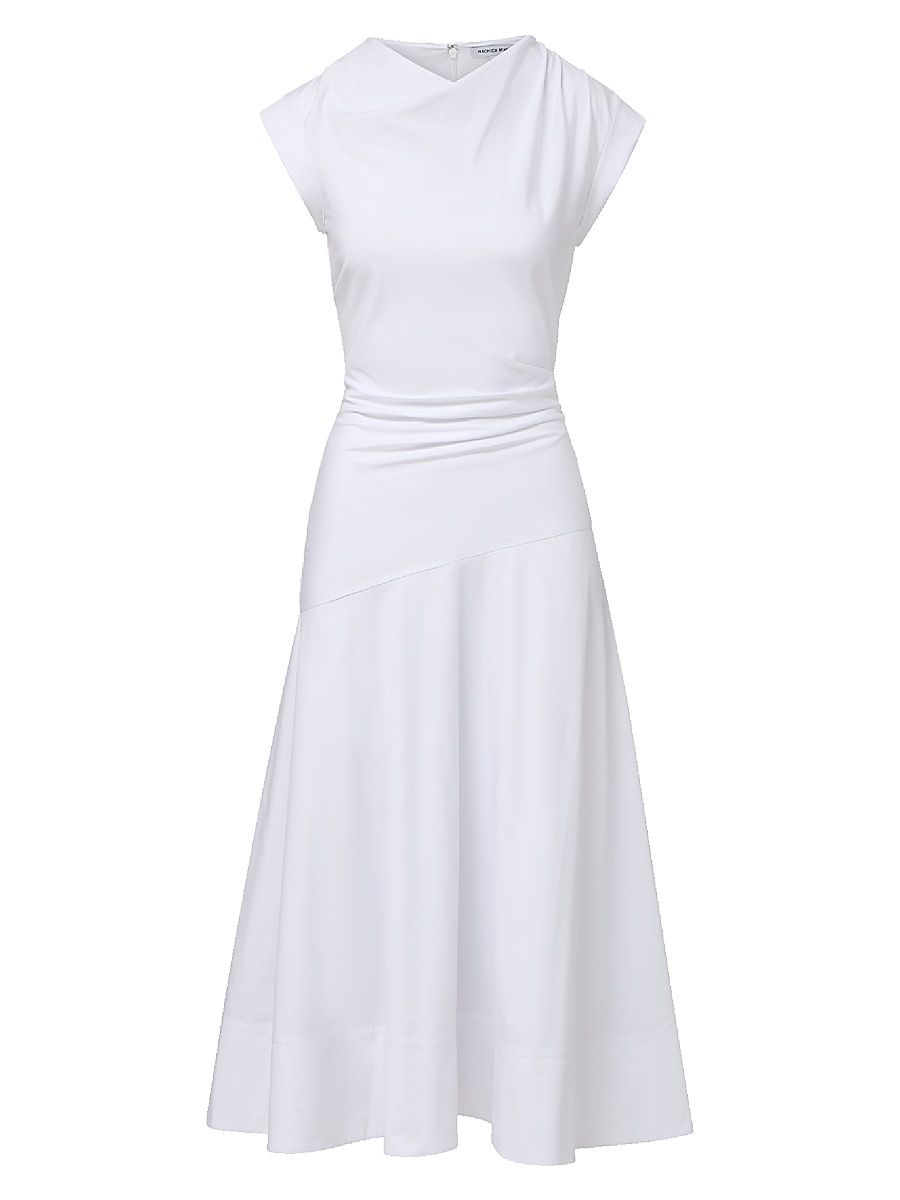 Women's Lisette Cotton-Blend Midi-Dress - White - Size 16