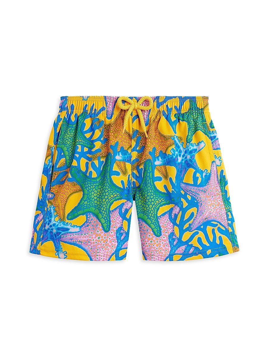 Little Boy's & Boy's Starfish Print Swim Trunks - Glowed Star - Size 10