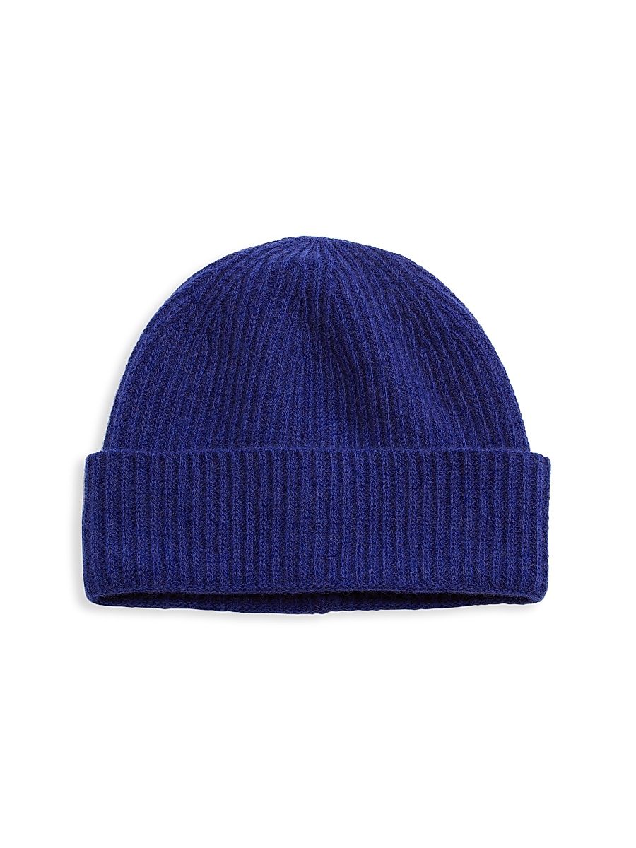 Men's COLLECTION Ribbed Cashmere Beanie - Surf